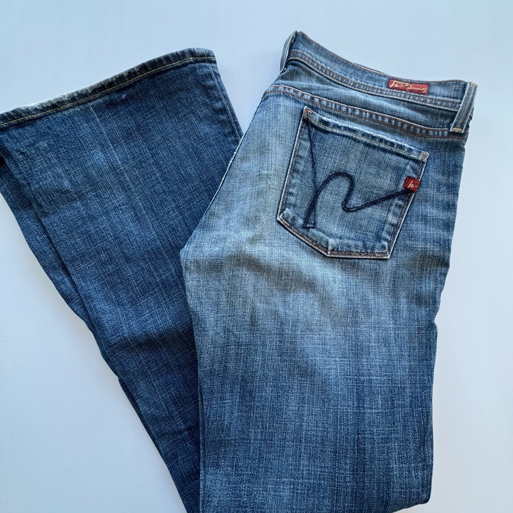 Blue Denim Bootcut jeans, no holes!